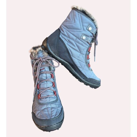 Columbia Minx Shorty III Waterproof Fur Trimmed Lightweight Snow Bootie size 8.5 - Picture 15 of 16